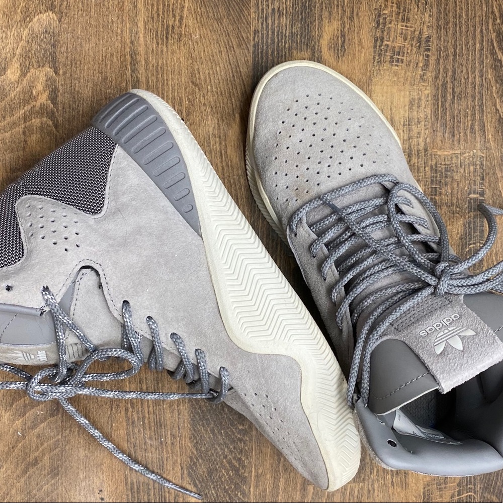 Adidas gray high tops